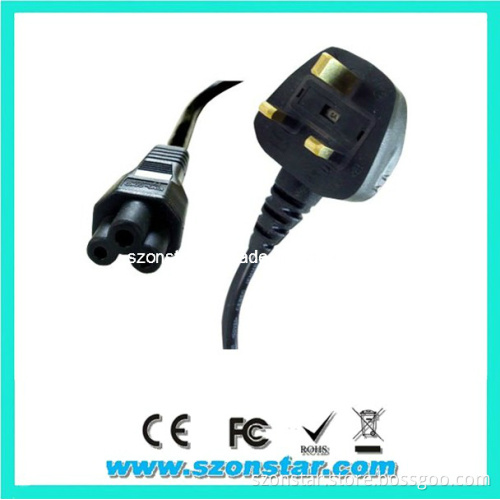 UK Power Cord for Laptop Flower Pin